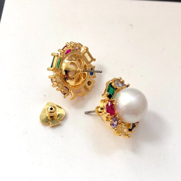 Kate Spade Candy Shop Pearl Halo Stud Earrings - Picture 4 of 4